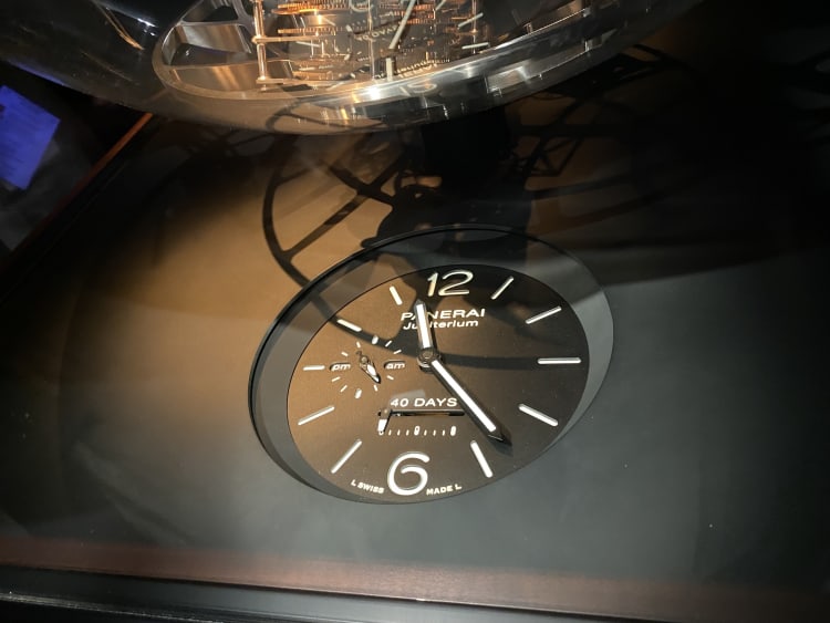 A Panerai Jupiterium installáció a márka mérnöki innovációját mutatja be a márka svájci manufaktúrájában (a szerző felvétele)