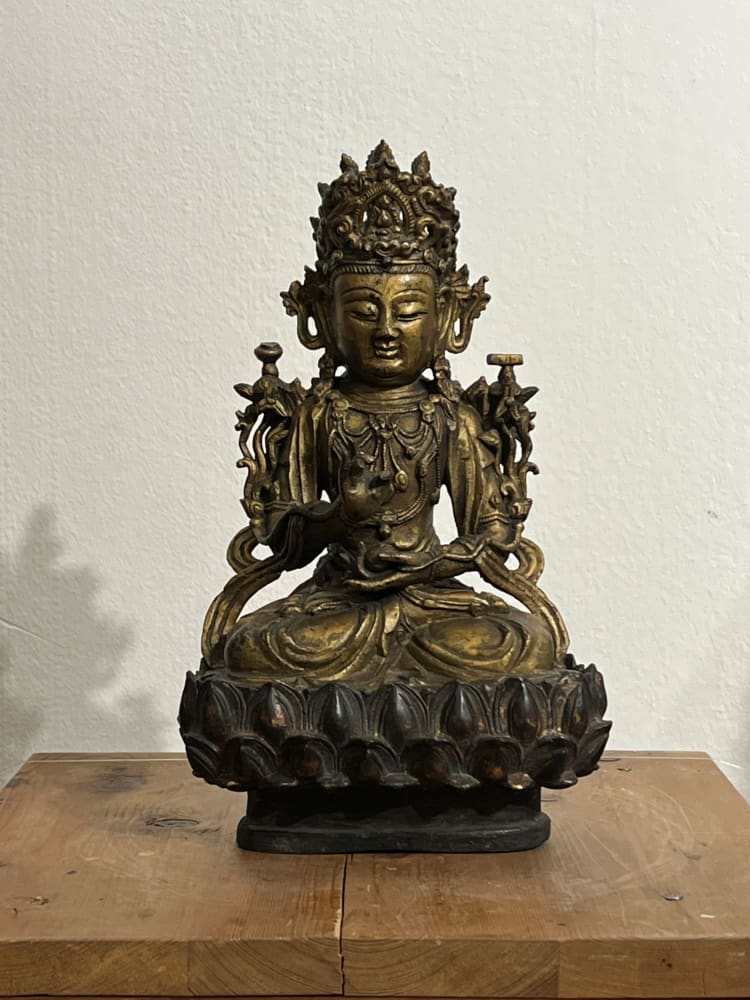 Buddha kerámia szobor (forrás: Moró Antik Galéria)