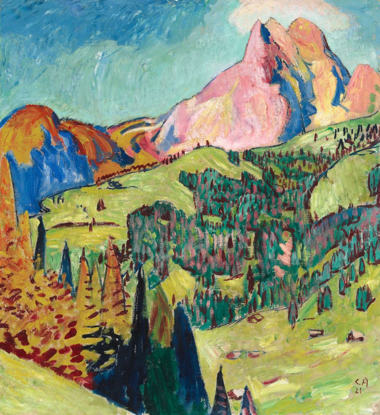 Cuno Amiet: Gummfluh, 1921, olaj, vászon, 81 × 85 cm