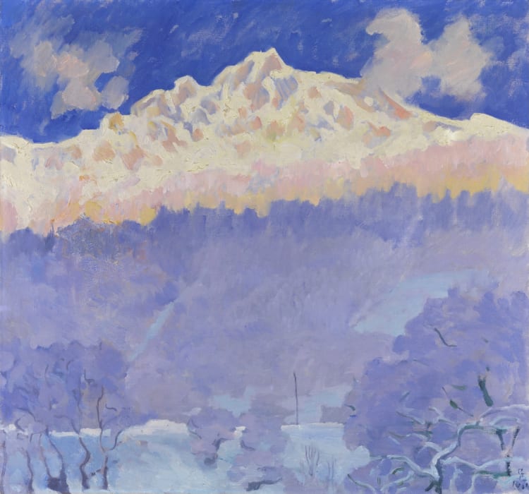 Giovanni Giacometti: Téli reggel, olaj, vászon, 81 × 85 cm