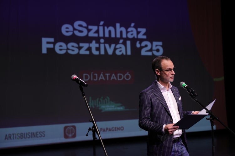 Légrádi Gergely a 2025-ös díjátadón (fotó: Jánossy Noémi)
