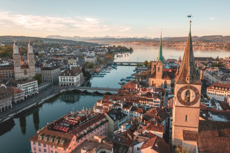 Zürich látképe (fotó: Unsplash)