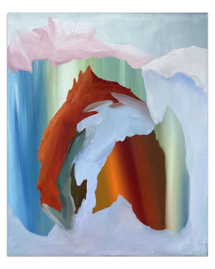 Márton Enikő: Connecting, 2025, olajfestmény vásznon, 62x52 cm