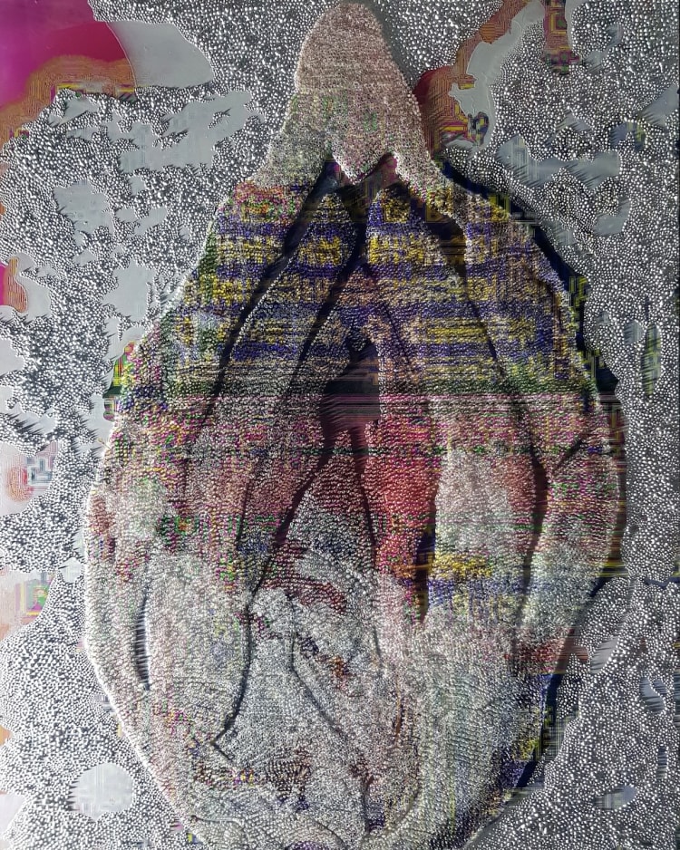 Panyoczki Péter: GATE, 2023, vegyes technika alumíniumra, 150cm x 120cm, a művész tulajdonában