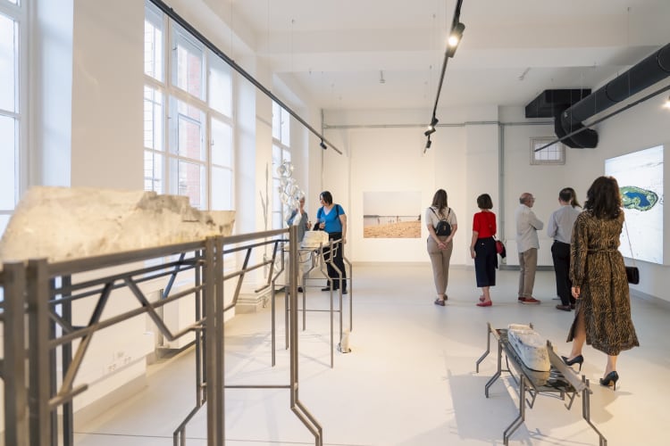 Visitors at the exhibition