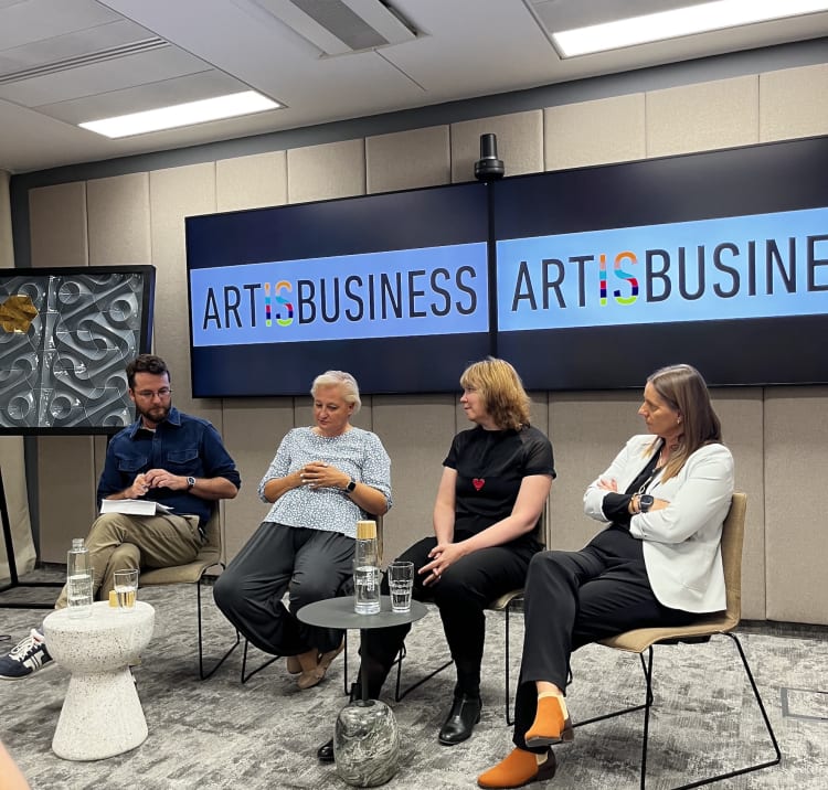 Kovács Dániel, Szántó Andrea, Erdélyi Linda és Bérczi Linda (fotó: Art is Business)