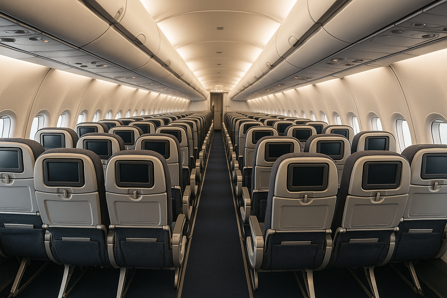 Regular economy cabin featuring standard seat selection and comfort-focused amenities for travelers