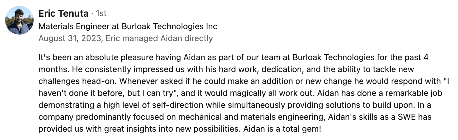 Manager Recommendation