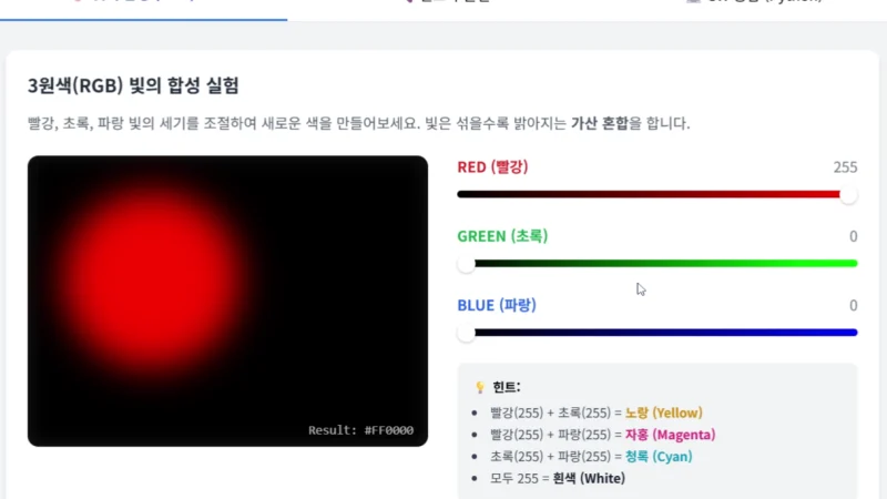 물리 가상 실험실: 빛과 렌즈