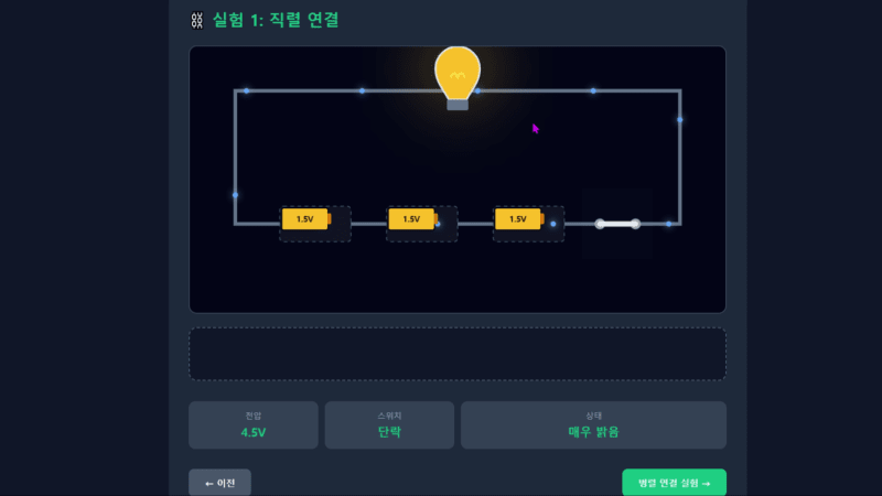 전원의 직렬과 병렬 연결 실험실