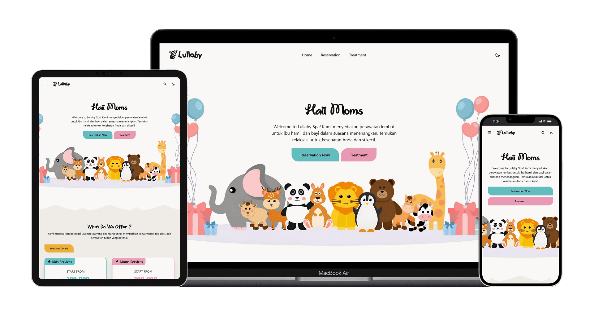 Baby Spa Reservation System – Visitor