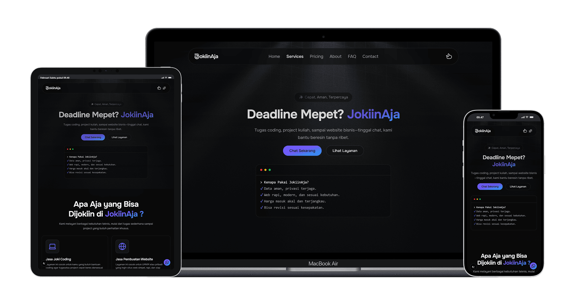 JokiinAja - Jasa Coding & Pembuatan Website