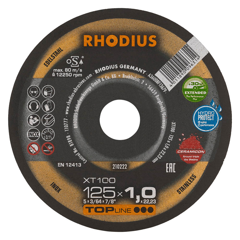 KAPPESKIVE 125X1,0X22 XT100 CERAMICON - 210222