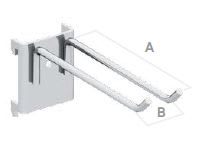 DOBBEL OPPHENGSKROK Ø5MM X 100MM X 25MM