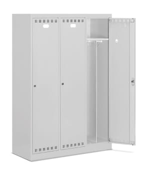 GARDEROBESKAP 3 ROMS W 1192 D 502 H 1750 RAL7035