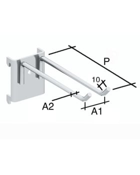 DOBBEL OPPHENGSKROK Ø5MM X 38MM X 7MM