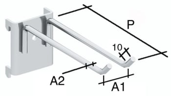 DOBBEL OPPHENGSKROK Ø5MM X 38MM X 11MM