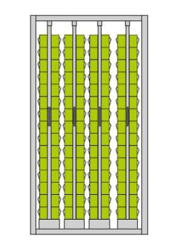 PRACTIBOX VERTIKAL 4 ENHETER 1107X785X2000H 400KG