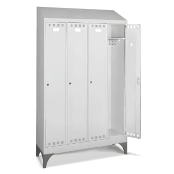 GARDEROBESKAP MED SKRÅTAK OG BEN 1195X500X2141MM