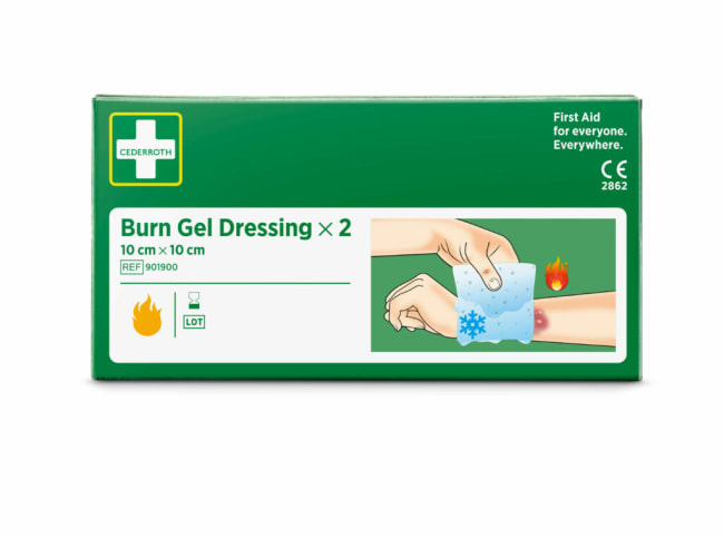 BURN GEL CEDERROTH 901900 BRANNGEL (2PK) KOMPRESSER 10X10CM