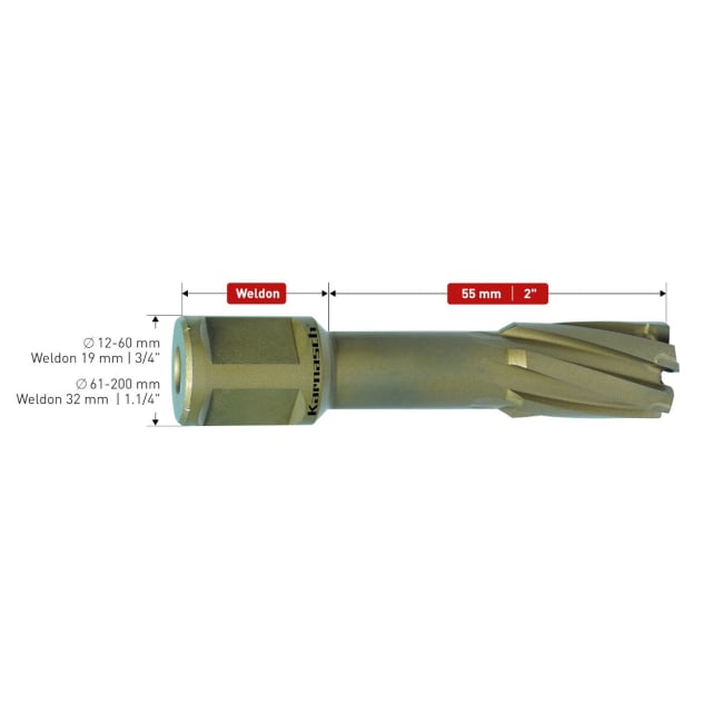 KJERNEBOR Ø 50 X 55 HM HARD-LINE