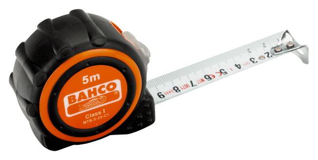 MÅLEBÅND 5M 25MM MM KLASSE 1 BACHO