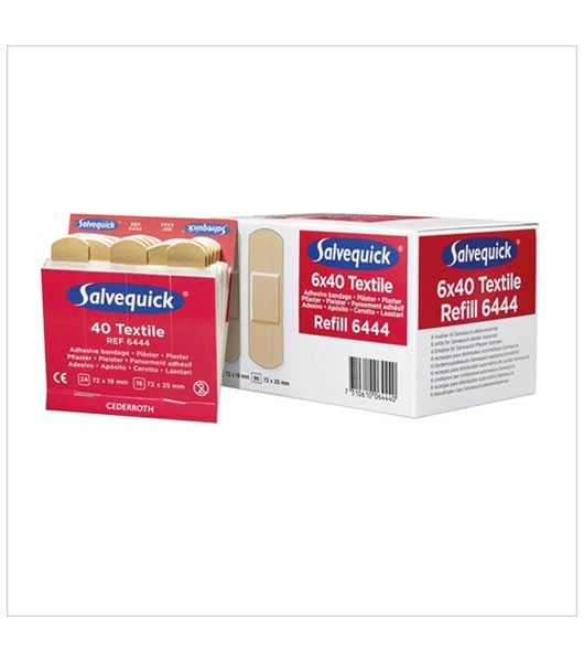 SALVEQUICK TEKSTILPLASTER TIL DISP.6444 6 PK À 40