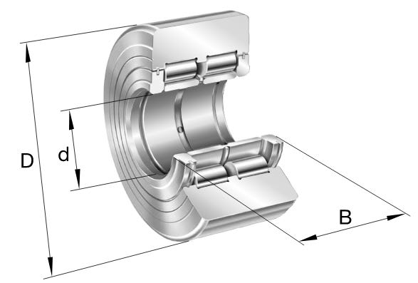 NNTR70X180X85-2ZL  STØTTERULL HEAVY DUTY