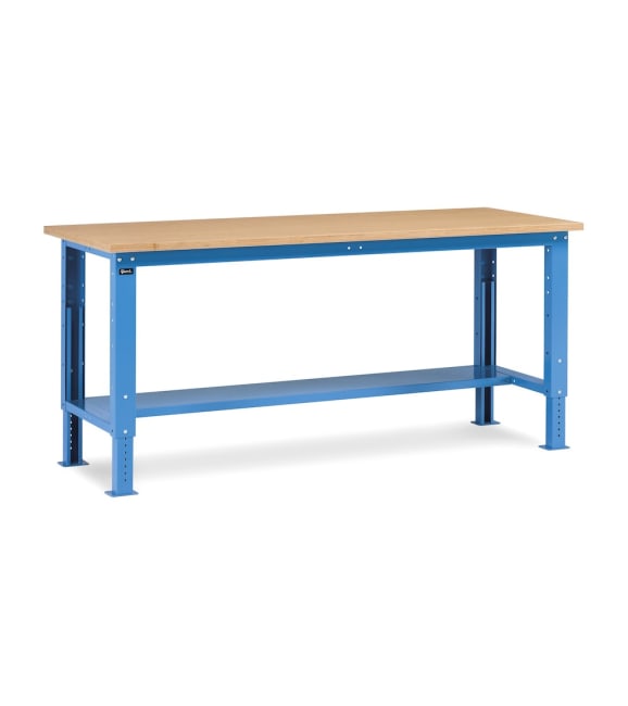 ARBEIDSBORD M/JUSTER.BEN BLÅ 2000X750X30MM 1000KG 