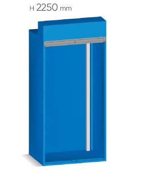 SKAP NC MED RULLEDØR 54X27EH 1020X612X2250MM RØD