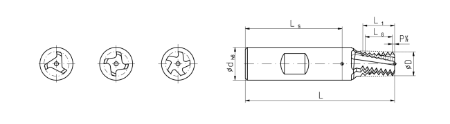 GJENGEFRES NPT 1/4-18 HA-IZ TINAMATIC 170758