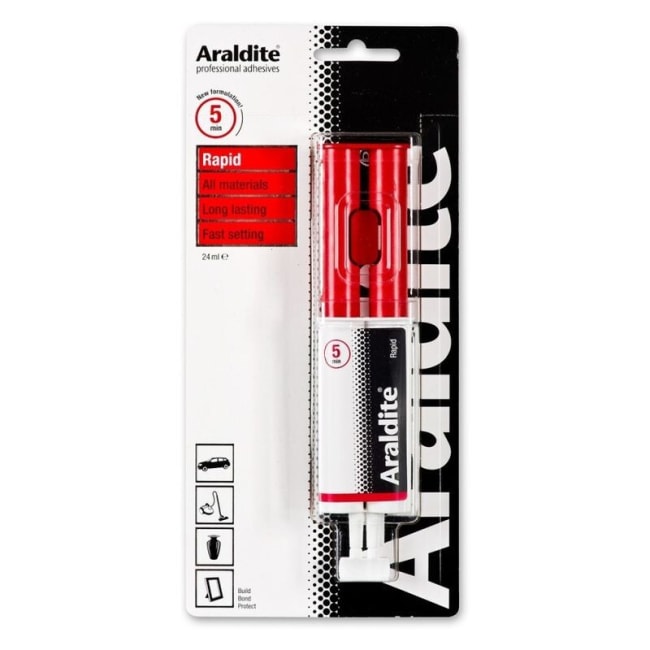 ARALDITE SPRØYTE RAPID 24ML RØD