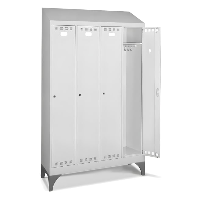 GARDEROBESKAP MED SKRÅTAK OG BEN 1195X500X2141MM