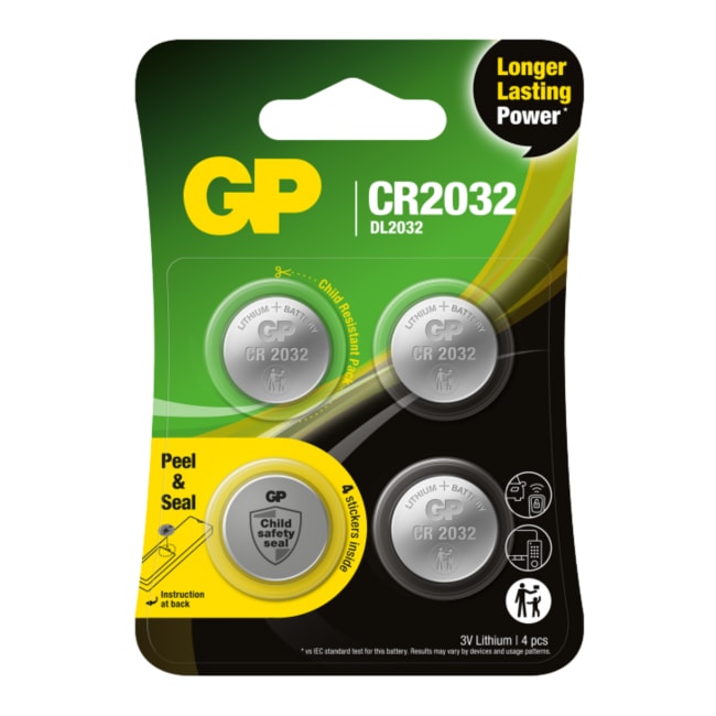 BATTERI 3,0 V CR2032 4STK 