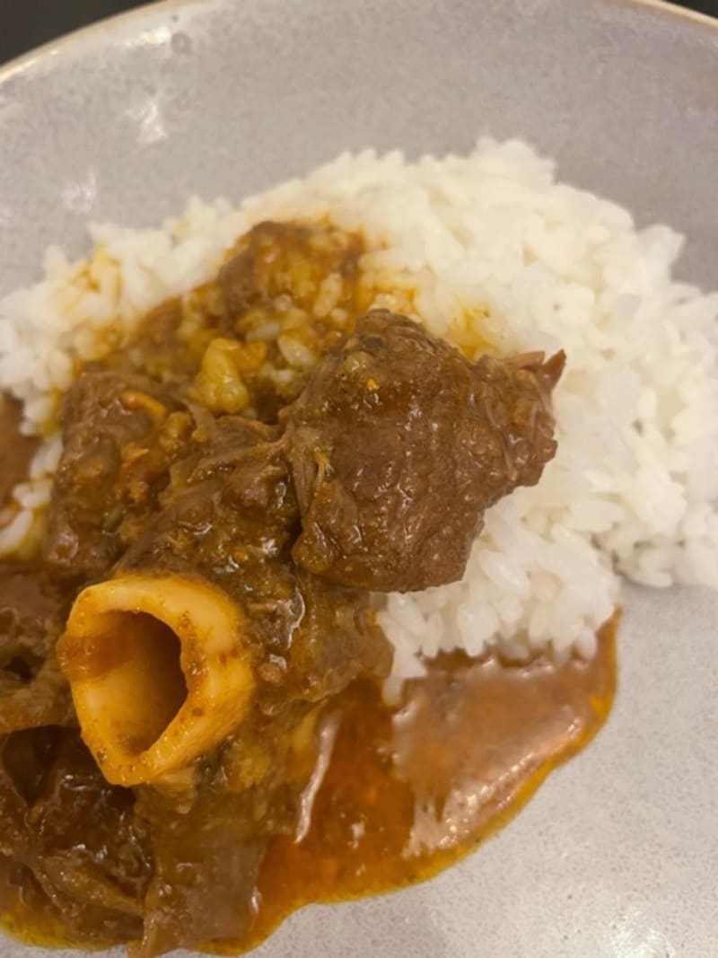 Spiced lamb karahi curry with white rice — Asian comfort food