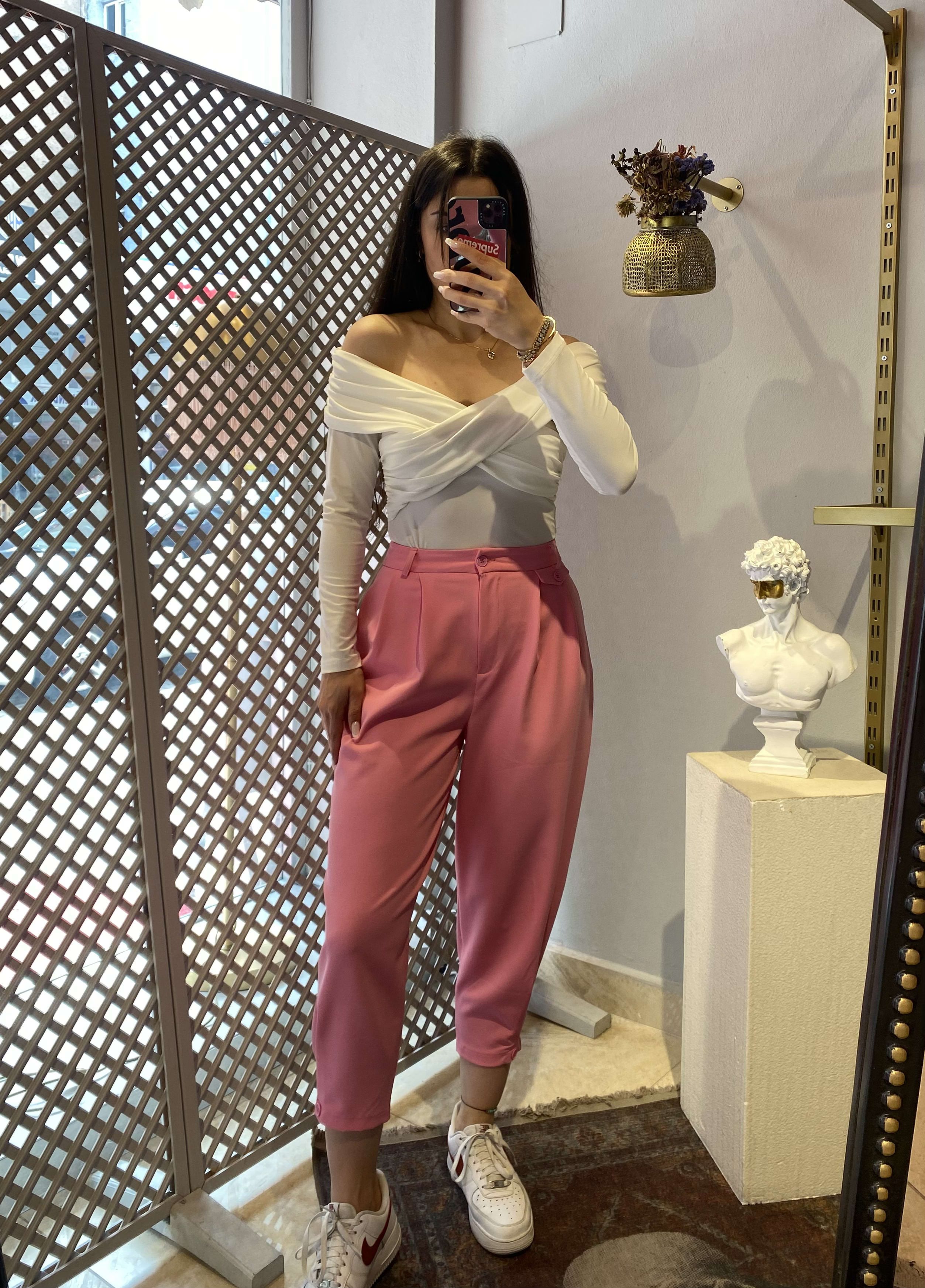 Pembe Şalvar Pantolon
