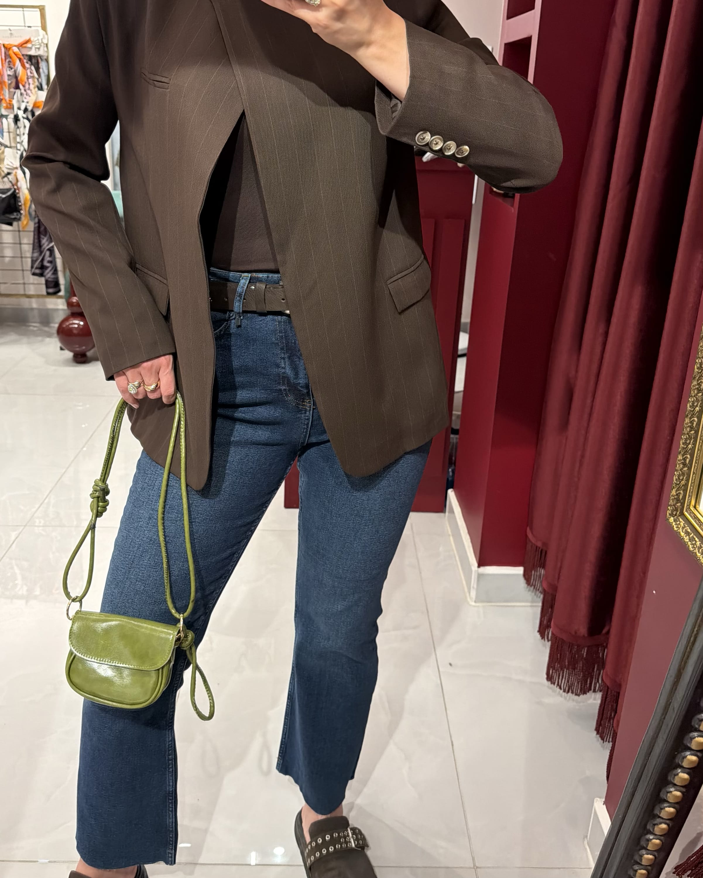 Yüksek Bel Flare Jean