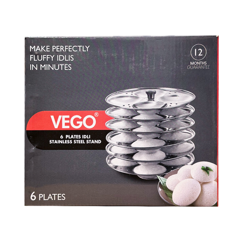 Vego Stainless Steel Idli Stand — 6 Plates