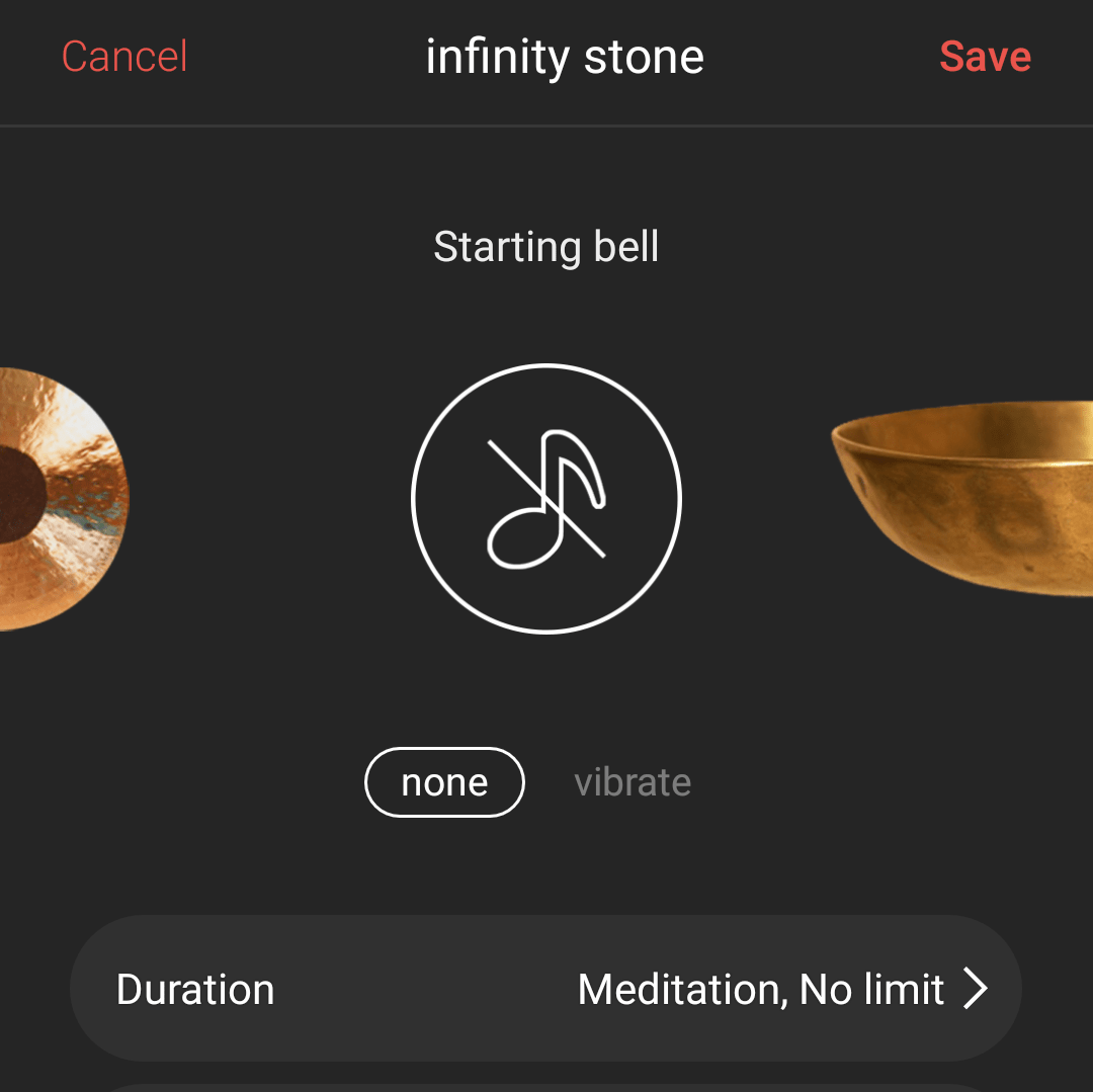 Set Meditation To Infinity Stone