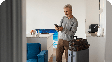 Man using Airzone Cloud at home