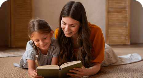 Woman and daughter enjoying climate control at home