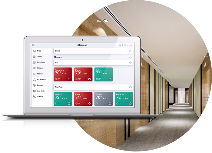 Control of groups of AC units with Aidoo Pro DX