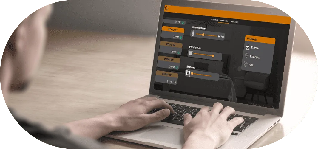 Gestion du chauffage et refroidissement depuis une interface de contrôle informatique intégrée aux systèmes d'automatisation et de gestion des bâtiments.
