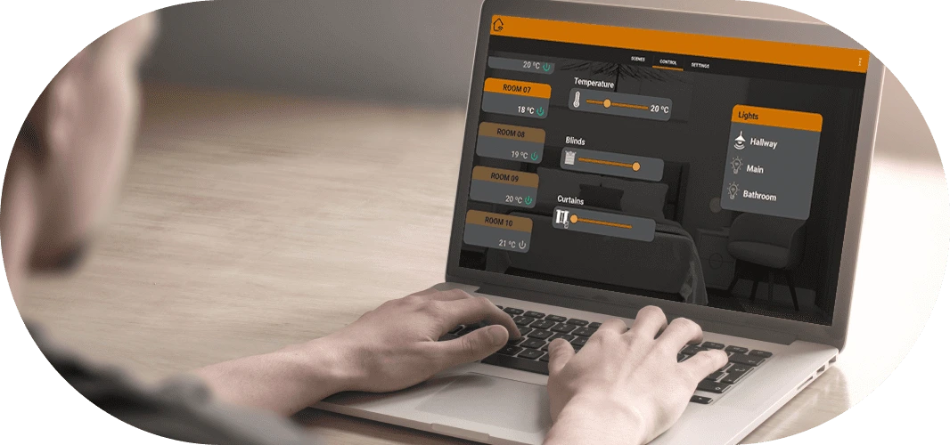 HVAC management from a computer-based control interface integrated with building management and automation systems.