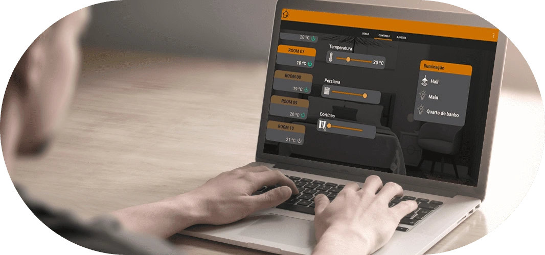 Gestão de climatização a partir de uma interface de controlo no computador, integrada com sistemas de automatização e gestão de edifícios.