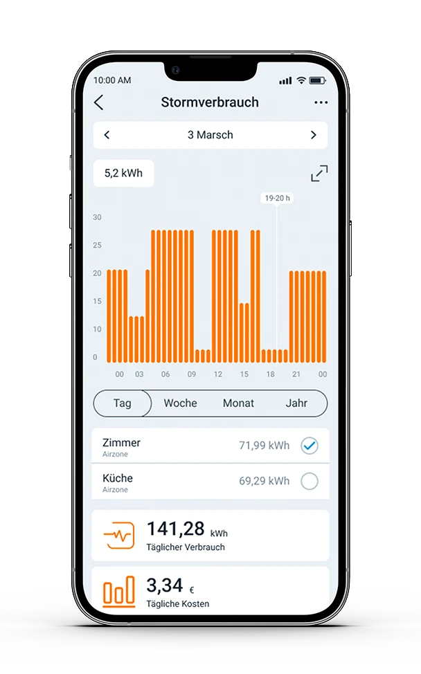 Vervollständigen Sie Aidoo Pro Luft-Wasser-Wärmepumpe mit der Airzone Cloud App