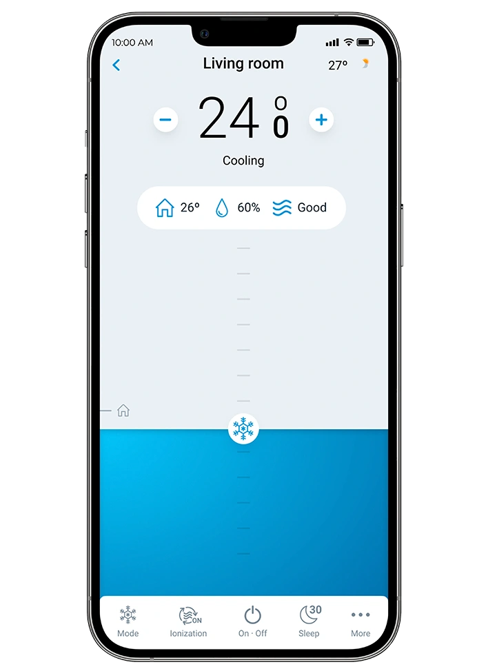 Complete Aidoo Pro Air to Water with the Airzone Cloud App.