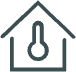 Displays the temperature, humidity and air quality.