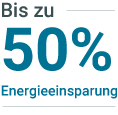 Bis zu 50 % Energieeinsparung
