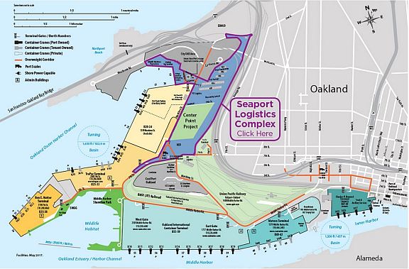 Oakland (USA): Military and railroad facilities recycled for port activities